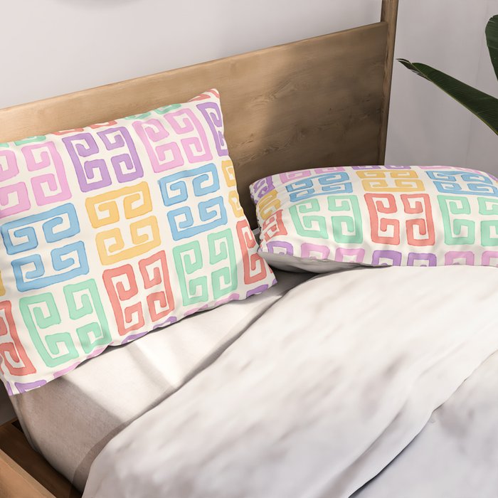 Colorful Greek Style Pattern Pillow Sham Gallery Image 2