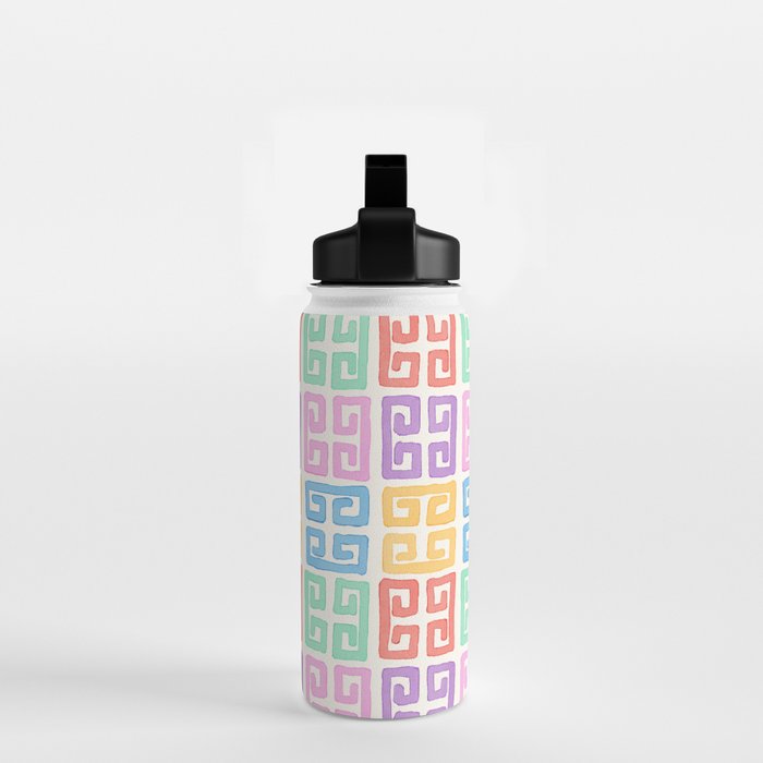 Colorful Greek Style Pattern Water Bottle Gallery Image 2