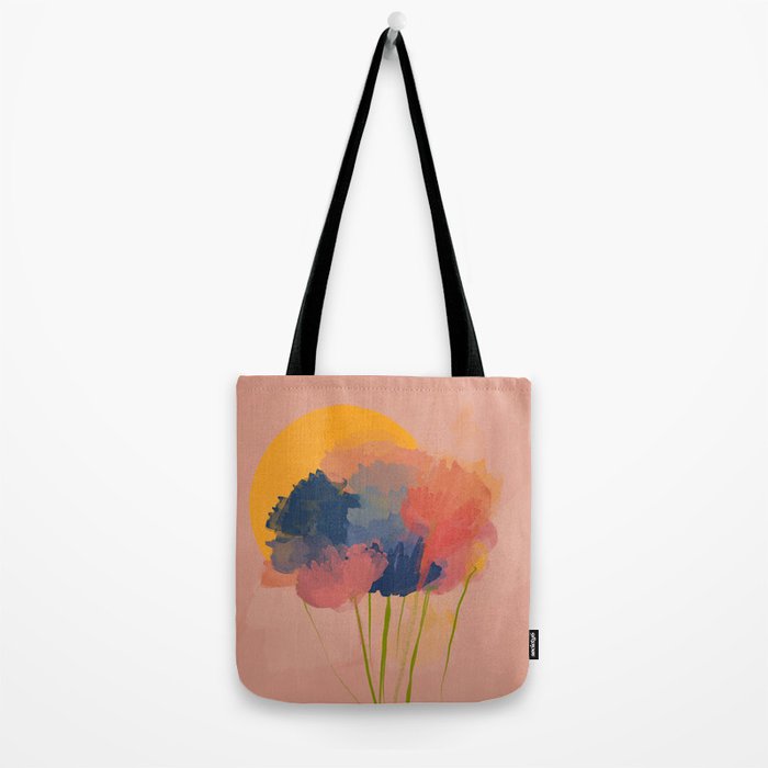 Colorful Messy Flowers In The Sun Tote Bag Gallery Image 2