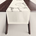 Swans in Ink - Elegant Minimalist Art Table Runner Gallery Image 1