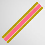 Bold Lined Stripes Pattern in Pink Chartreuse Cream Table Runner Gallery Image 3