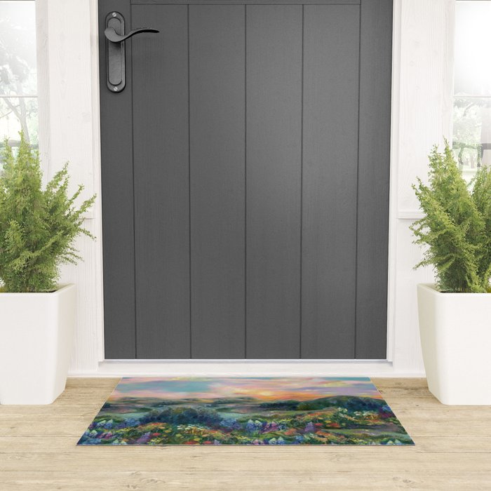 Sunset Landscape Welcome Mat Gallery Image 3