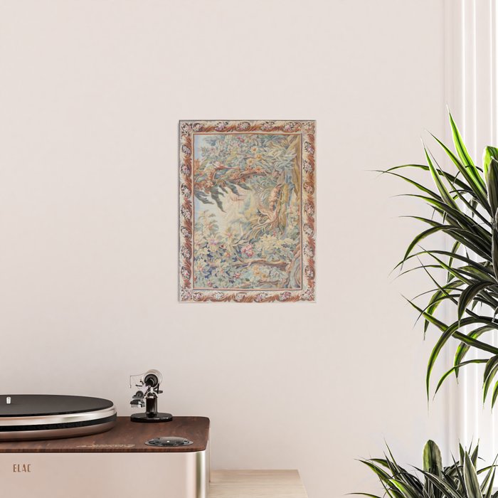 Antique 19th Century French Aubusson Landscape Tapestry with Swan Poster Gallery Image 2
