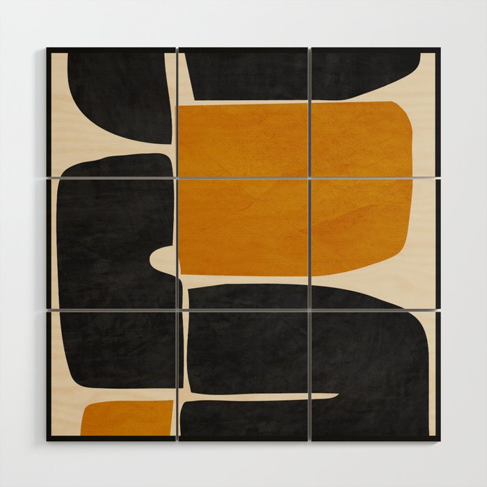 Modern Abstract Minimal Shapes 216 Wood Wall Art Gallery Image 1
