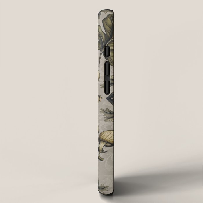 William Morris Style Forest Tales Cabincore Pattern Beige iPhone Case Gallery Image 2