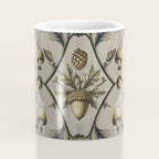 William Morris Style Forest Tales Cabincore Pattern Beige Coffee Mug Gallery Image 4