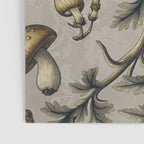 William Morris Style Forest Tales Cabincore Pattern Beige Poster Gallery Image 3