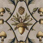 William Morris Style Forest Tales Cabincore Pattern Beige Coffee Mug Gallery Image 2
