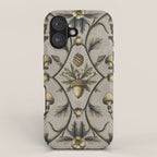 William Morris Style Forest Tales Cabincore Pattern Beige iPhone Case Gallery Image 1