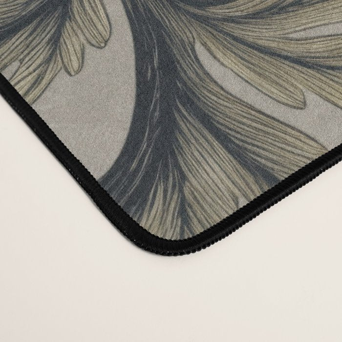 William Morris Style Forest Tales Cabincore Pattern Beige Desk Mat Gallery Image 4