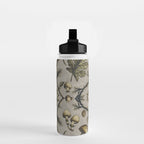 William Morris Style Forest Tales Cabincore Pattern Beige Water Bottle Gallery Image 2