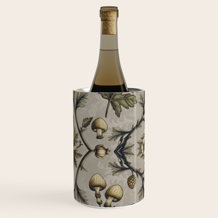 William Morris Style Forest Tales Cabincore Pattern Beige Wine Chiller Gallery Image 3