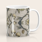 William Morris Style Forest Tales Cabincore Pattern Beige Coffee Mug Gallery Image 1