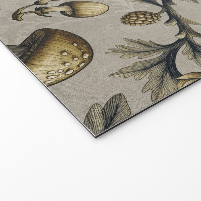 William Morris Style Forest Tales Cabincore Pattern Beige Welcome Mat Gallery Image 2