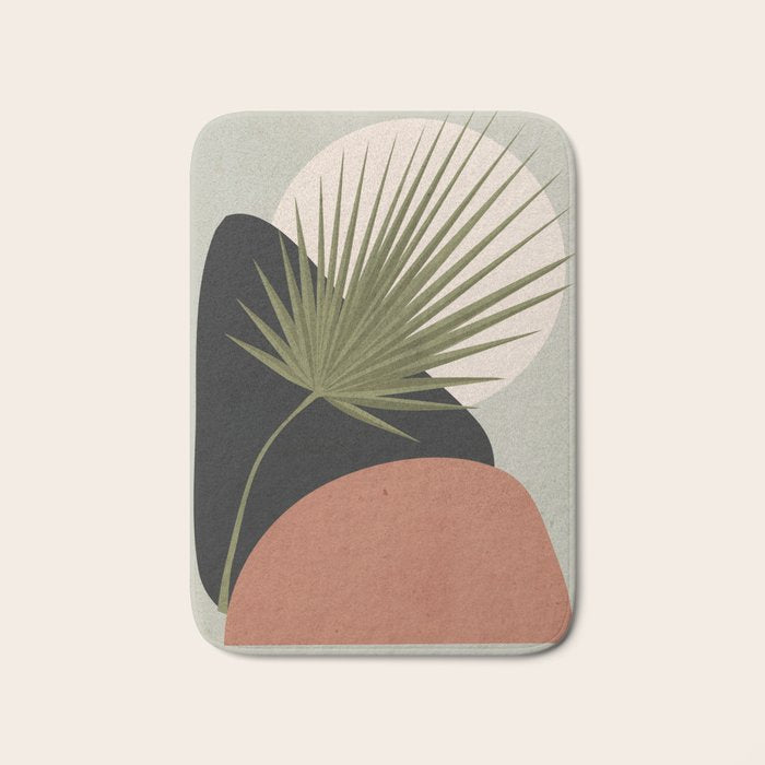 Tropical Leaf- Abstract Art 5 Bath Mat Gallery Image 1