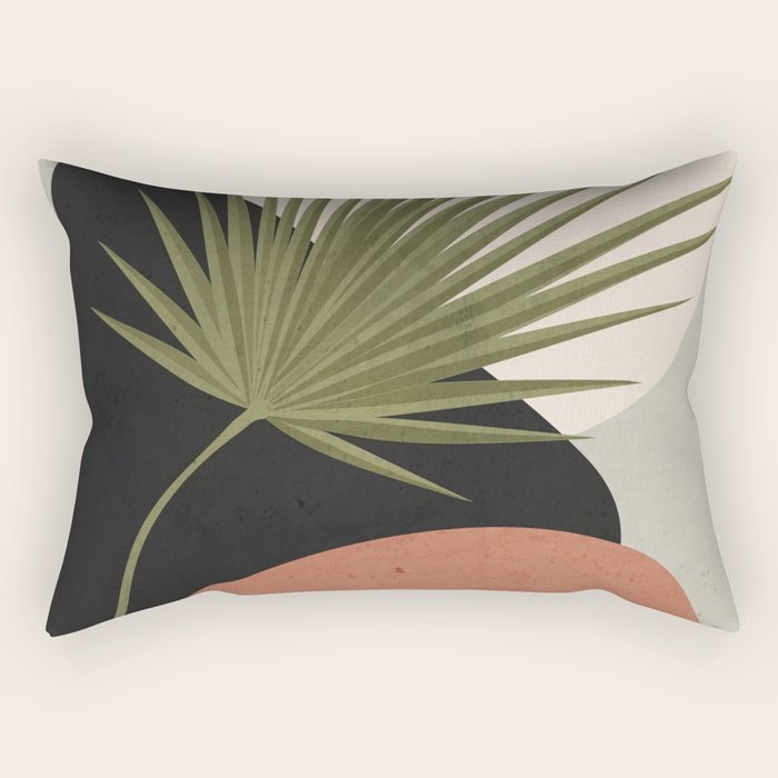 Tropical Leaf- Abstract Art 5 Rectangular Pillow Gallery Image 2