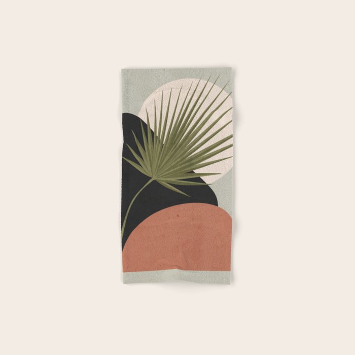 Tropical Leaf- Abstract Art 5 Hand & Bath Towel Gallery Image 1