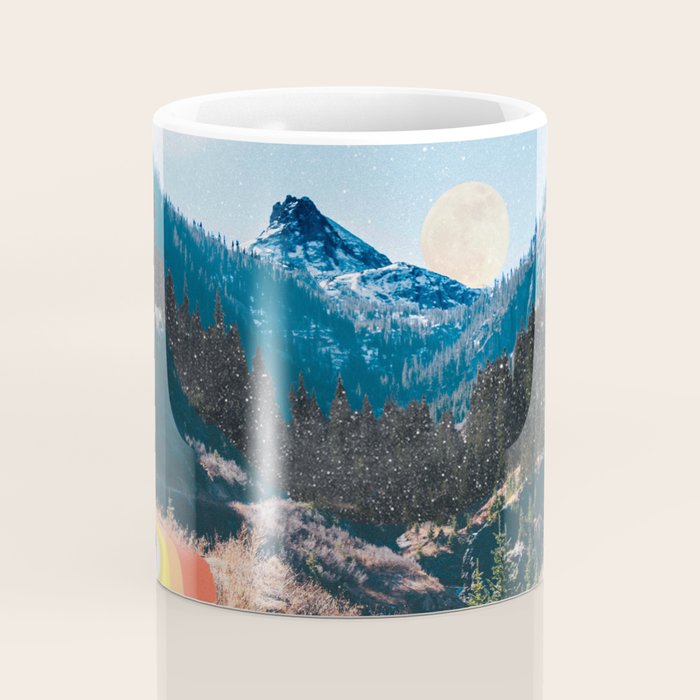 1960's Style Mountain Collage Coffee Mug Gallery Image 4