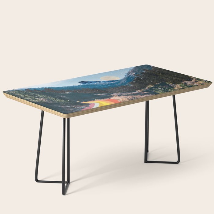 1960's Style Mountain Collage Coffee Table Gallery Image 1