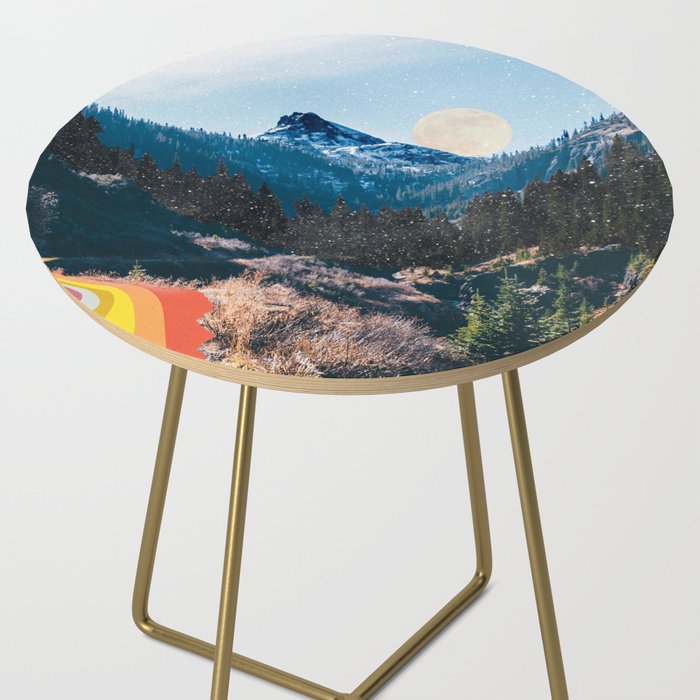 1960's Style Mountain Collage Side Table Gallery Image 2