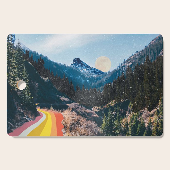 1960's Style Mountain Collage Cutting Board Gallery Image 1