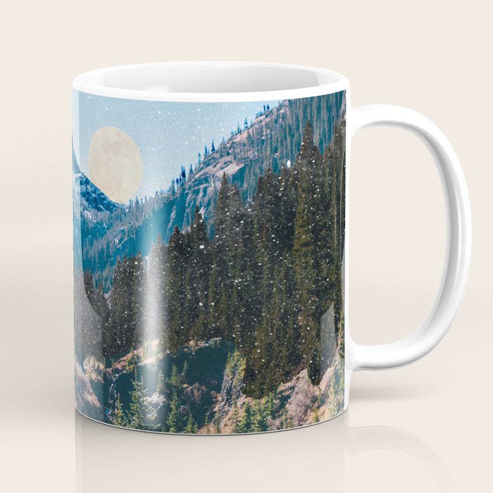 1960's Style Mountain Collage Coffee Mug Gallery Image 1