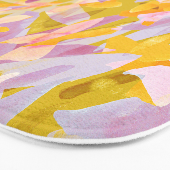 Watercolor Blooms #2 Bath Mat Gallery Image 3