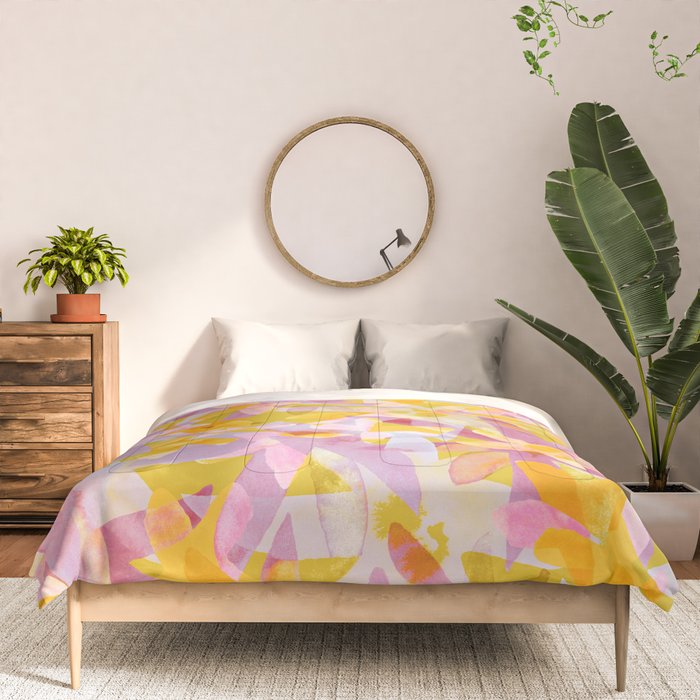Watercolor Blooms #2 Comforter Gallery Image 3