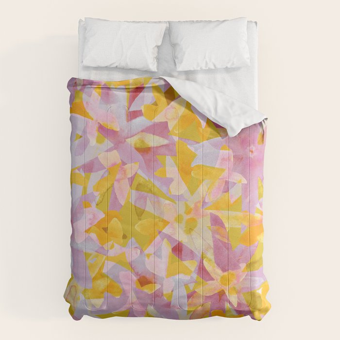 Watercolor Blooms #2 Comforter Gallery Image 1