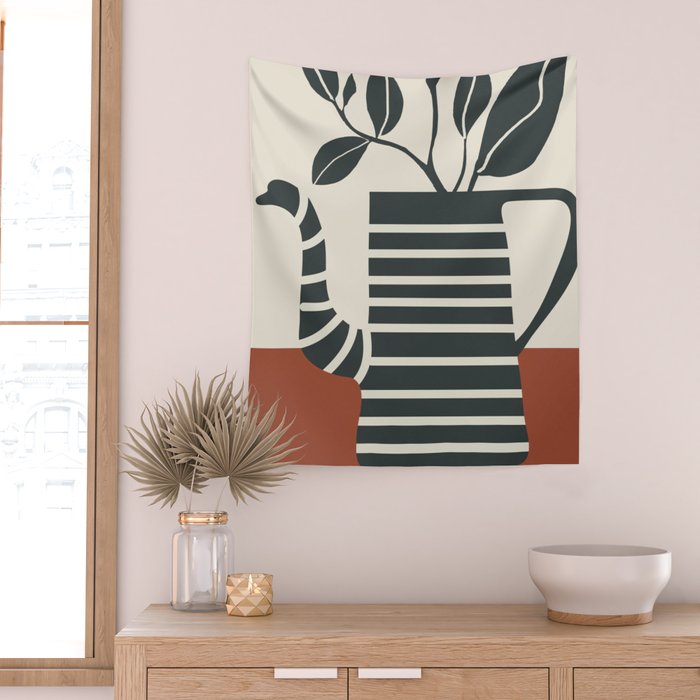 Teapot Garden 9 Wall Tapestry Gallery Image 2