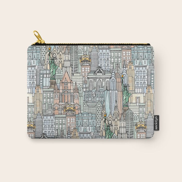 New York watercolor Carry All Pouch Gallery Image 1