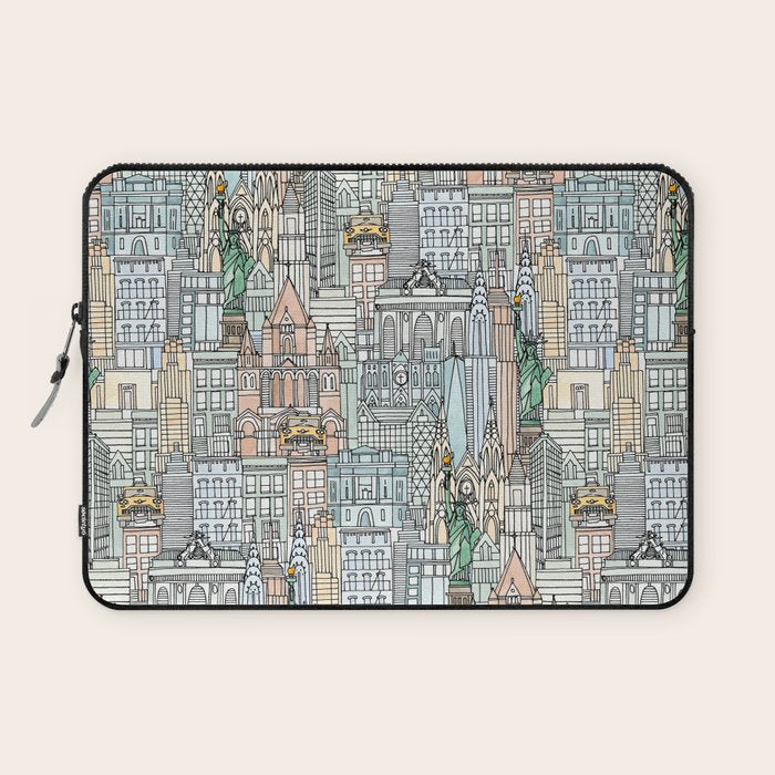 New York watercolor Laptop Sleeve Gallery Image 1