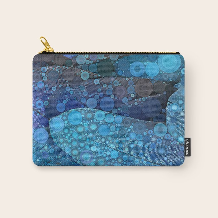 Blue Feathers Carry All Pouch Gallery Image 1