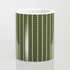 Dashed Lines (Olive Green) Coffee Mug Gallery Image 4