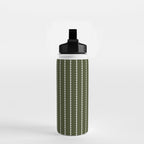 Dashed Lines (Olive Green) Water Bottle Gallery Image 2