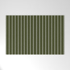 Dashed Lines (Olive Green) Welcome Mat Gallery Image 1