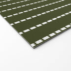 Dashed Lines (Olive Green) Welcome Mat Gallery Image 2