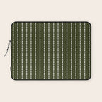 Dashed Lines (Olive Green) Laptop Sleeve Gallery Image 1
