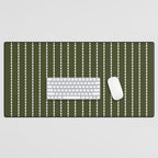 Dashed Lines (Olive Green) Desk Mat Gallery Image 1