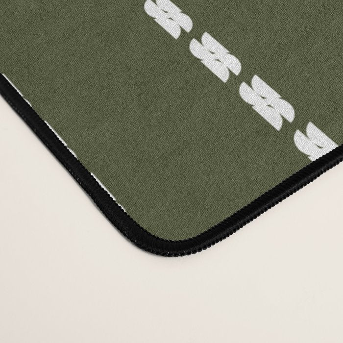 Dashed Lines (Olive Green) Desk Mat Gallery Image 4