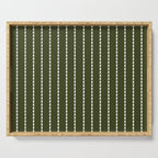 Dashed Lines (Olive Green) Serving Tray Gallery Image 1