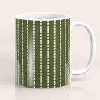 Dashed Lines (Olive Green) Coffee Mug Gallery Image 1