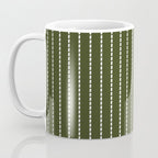 Dashed Lines (Olive Green) Coffee Mug Gallery Image 3