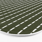 Dashed Lines (Olive Green) Bath Mat Gallery Image 3