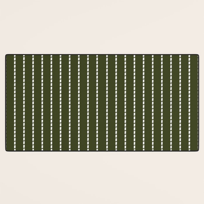 Dashed Lines (Olive Green) Desk Mat Gallery Image 3