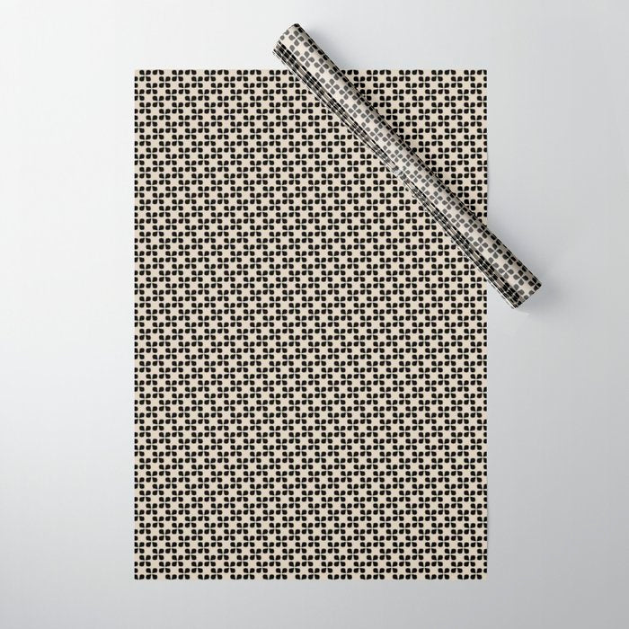 Minimalist Japanese Floral Pattern Wrapping Paper Gallery Image 1