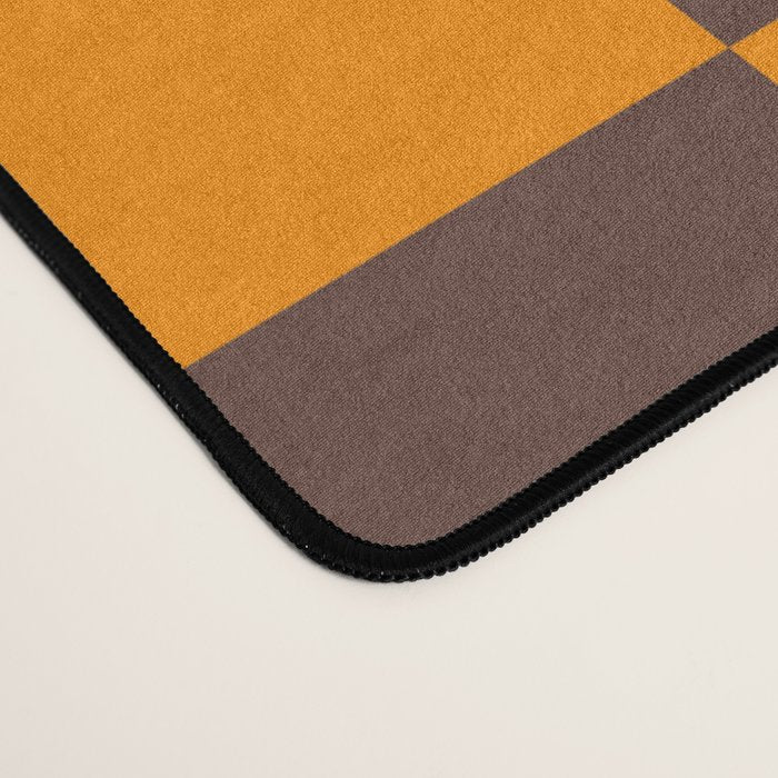 Chocolate x Tangerine Mixed Checker Desk Mat Gallery Image 4