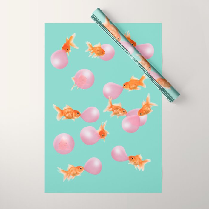 BUBBLEGUM GOLDFISH Wrapping Paper Gallery Image 1