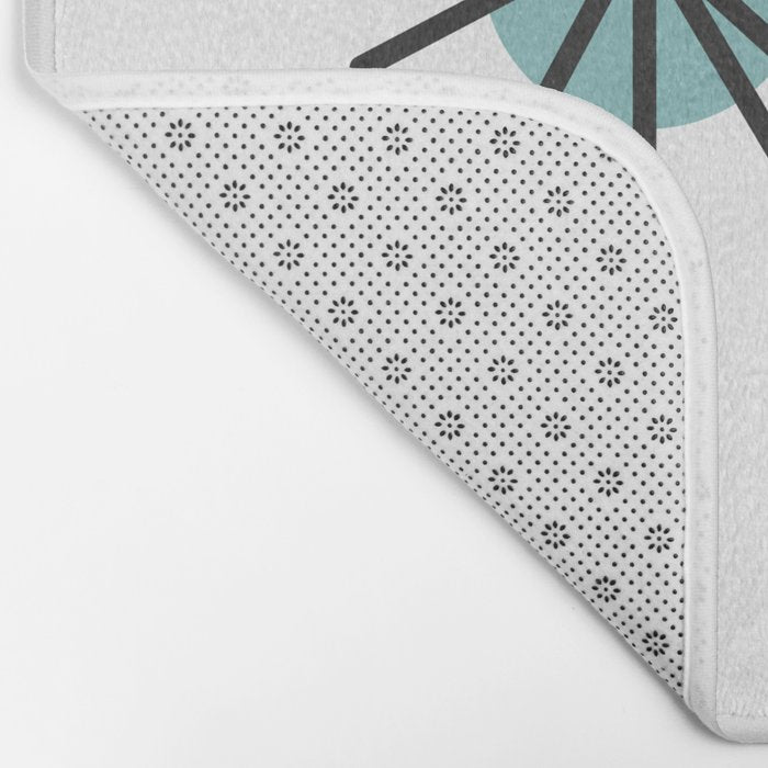 Vintage Atomic Age Mid Century Modern Bath Mat Gallery Image 2