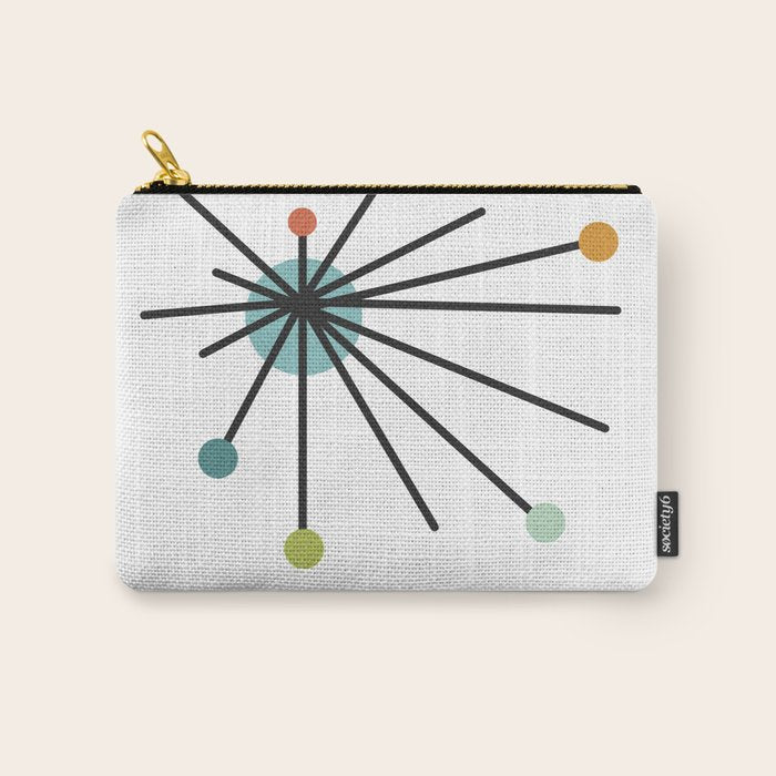 Vintage Atomic Age Mid Century Modern Carry All Pouch Gallery Image 1